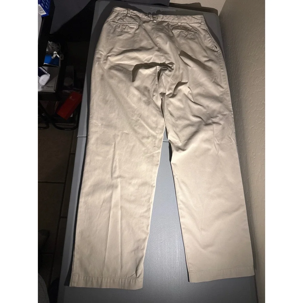 Polo Ralph Lauren Andrew Pant Mens 38x34 Khaki Vintage Double Pleated Chino Tan